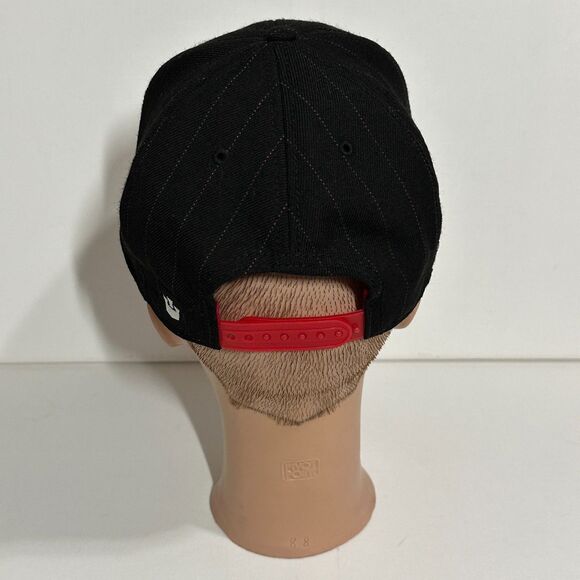 Goorin Bros Hat Red Rooster Black Pinstriped Wool The Farm Snapback Cap - Picture 4 of 11
